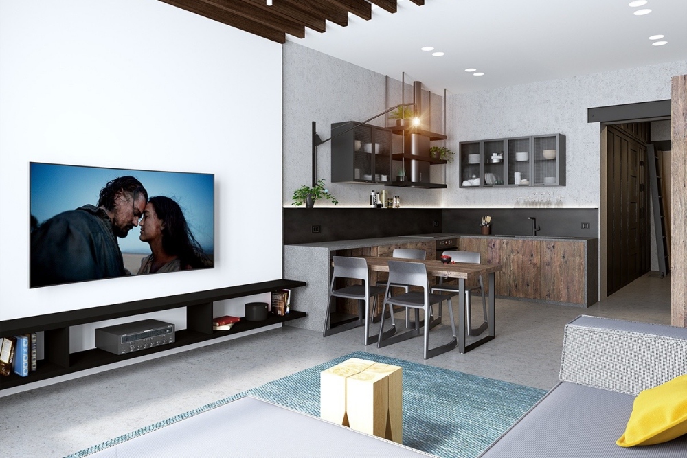 Desain Apartemen Studio 21m Modern