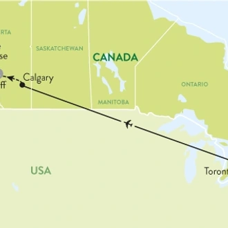 tourhub | Travelsphere | Grand Tour of Canada & the Rocky Mountaineer | Tour Map