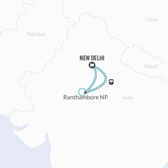 tourhub | Bamba Travel | Ranthambore Tiger Experience 5D/4N (from Delhi) | Tour Map