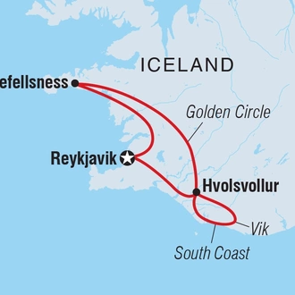 tourhub | Intrepid Travel | Iceland Family Holiday		 | Tour Map