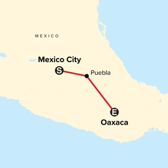 tourhub | G Adventures | Journeys: Discover Mexico | Tour Map