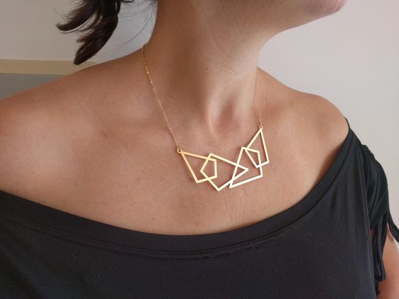 10 Best necklace for Black Dress That Loved by Women || Modern Geometric pendant necklace ||