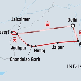 tourhub | Intrepid Travel | India: Women's Expedition | Tour Map
