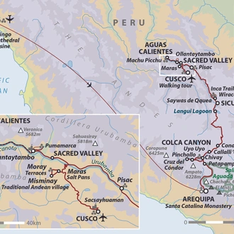 tourhub | Wild Frontiers | Peru: Across The Andes to Machu Picchu | Tour Map