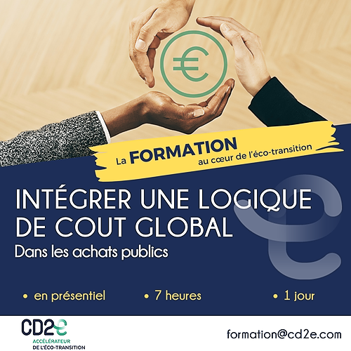 Représentation de la formation : Intégrer une logique de coût global dans les achats publics 