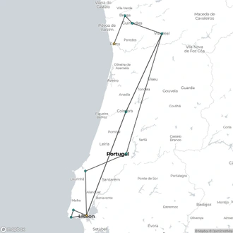 tourhub | Omega Tours | Portugal Signature - 2024 | Tour Map