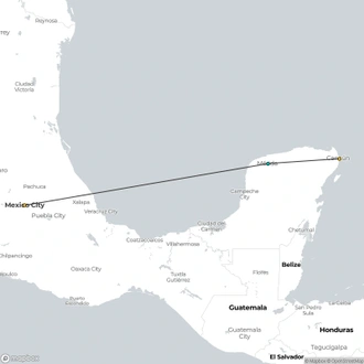 tourhub | Destination Services Mexico | Mexico City & Merida City (Delight Mexican Cuisine) | Tour Map