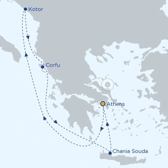 tourhub | Celestyal Cruises | Legendary Ionian – 5 Night | Tour Map