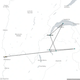 tourhub | Travel Editions | Lake Annecy 7 nights Tour | Tour Map