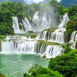 tourhub | Mr Linh's Adventures | Adventure in Ban Gioc Waterfall - Ba Be Lake - Halong Bay - Group Tour 