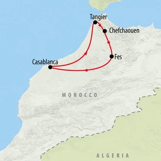 tourhub | On The Go Tours | Northern Morocco Explorer - 7 days | Tour Map