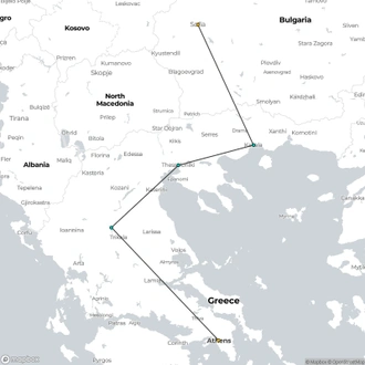 tourhub | ESKAPAS | Balkan Express  | Tour Map