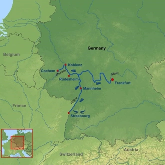 tourhub | Indus Travels | Enchanting Rhine Moselle and Mine Cruise | Tour Map