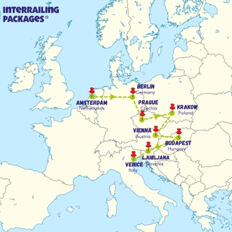 tourhub | Interrailingpackages Ltd | The Backpacker | Tour Map