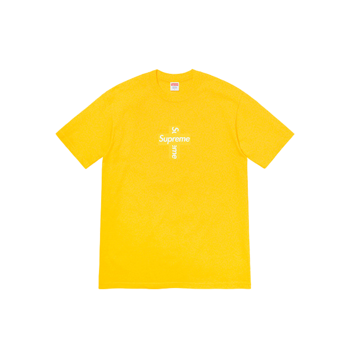 Supreme Cross Box Logo Tee Yellow (FW20) | FW20 - KLEKT