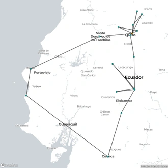 tourhub | Ecuador Galapagos Travels | Exploring Ecuador's Wonders | Tour Map