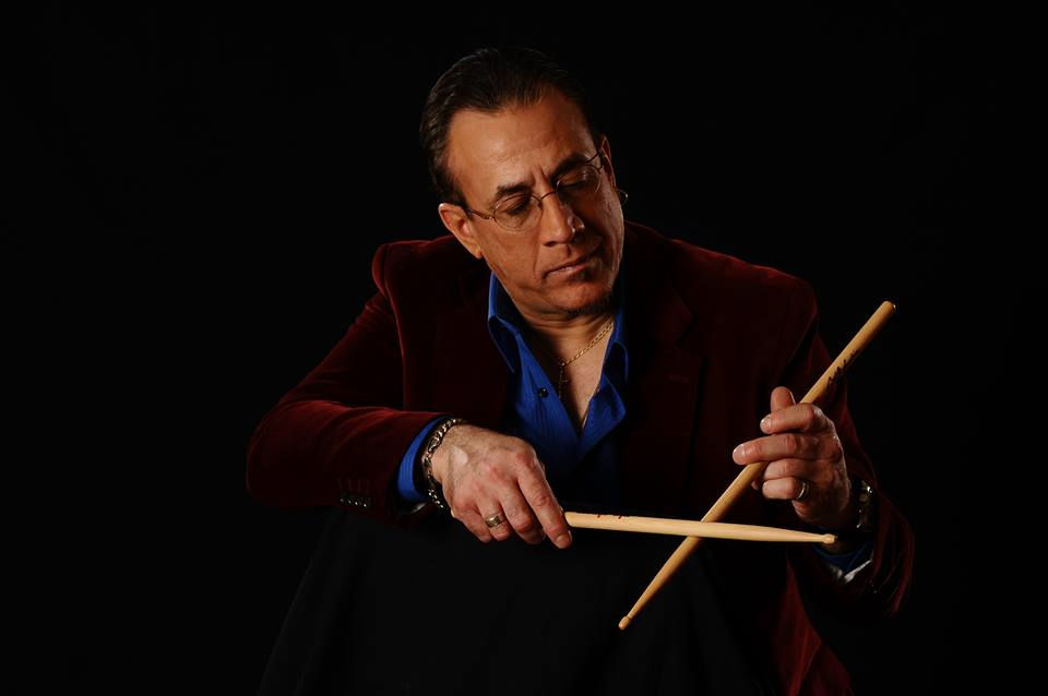 Bobby Sanabria with drumsticks
