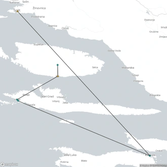 tourhub | Gulliver Travel | Croatia Family Island Hopping, 11 Days  | Tour Map