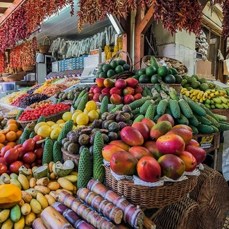 Colourful fruit and vegetable market