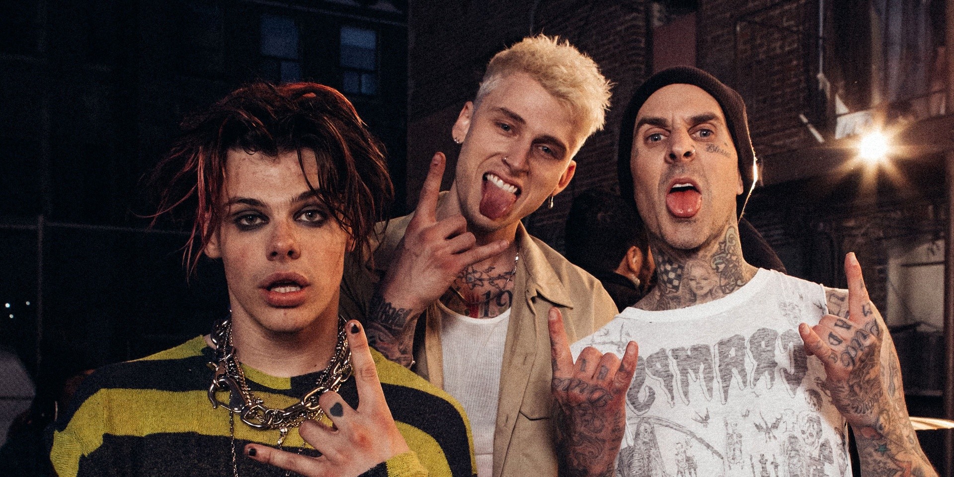 Machine Gun Kelly, YUNGBLUD and Travis Barker of Blink-182 team up for ‘I Think I’m OKAY’ music video – watch