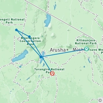 tourhub | Spider Tours And Safaris | 6 Days Luxury Lodge Safari | Tour Map