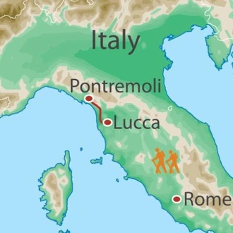 tourhub | UTracks | Via Francigena: Pontremoli to Lucca | Tour Map