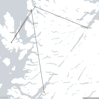 tourhub | Brightwater Holidays | Scotland: Gardens of Wester Ross 9764 | Tour Map