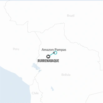 tourhub | Bamba Travel | Bolivian Amazon Pampas Adventure 4D/3N (from Rurrenabaque) | Tour Map