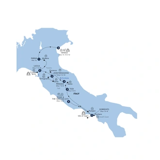 tourhub | Insight Vacations | Country Roads of Italy - Small Group | Tour Map