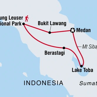 tourhub | Intrepid Travel | Sumatra Adventure | Tour Map