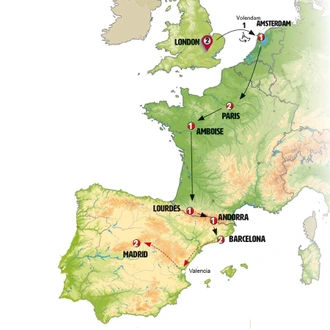 tourhub | Europamundo | Remarkable Journey end Barcelona | Tour Map