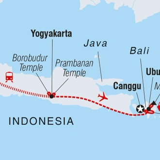 tourhub | Intrepid Travel | Premium Java and Bali  | Tour Map