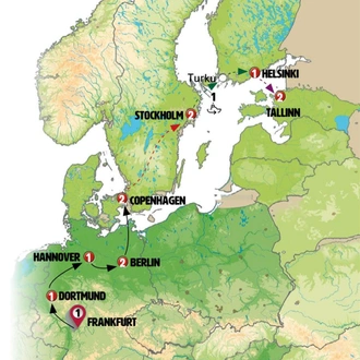 tourhub | Europamundo | German Trek End Helsinki | Tour Map