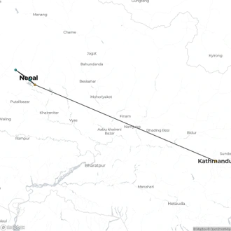 tourhub | Liberty Holidays | 5 days Dhampus, Sarangkot Trek and Pokhara tour from Kathmandu  | Tour Map