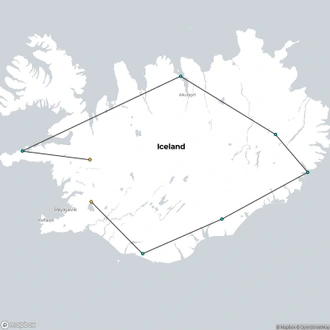 tourhub | Troll Expeditions | 8 Day Around Iceland Summer Minibus Tour | Tour Map