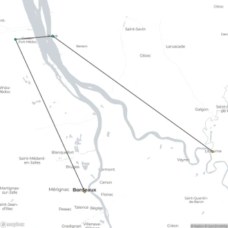 tourhub | CroisiEurope Cruises | New Year in the Bordeaux region (port-to-port cruise) | Tour Map