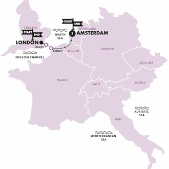 tourhub | Contiki | Amsterdam for New Year | Tour Map