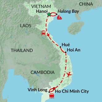 tourhub | Encounters Travel | Classic Vietnam | Tour Map
