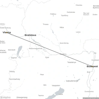 tourhub | Euroadventures | Budapest-Vienna | Tour Map