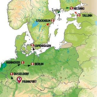 tourhub | Europamundo | German Trek End Copenhagen | Tour Map