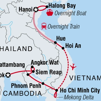 tourhub | Intrepid Travel | Best of Vietnam & Cambodia | Tour Map