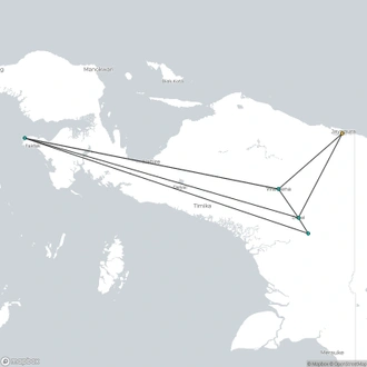 tourhub | Crooked Compass | Tree House Tribes &#038; Baliem Valley | Tour Map