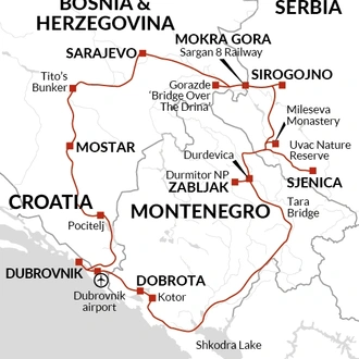 tourhub | Explore! | Journey Through the Balkans | Tour Map