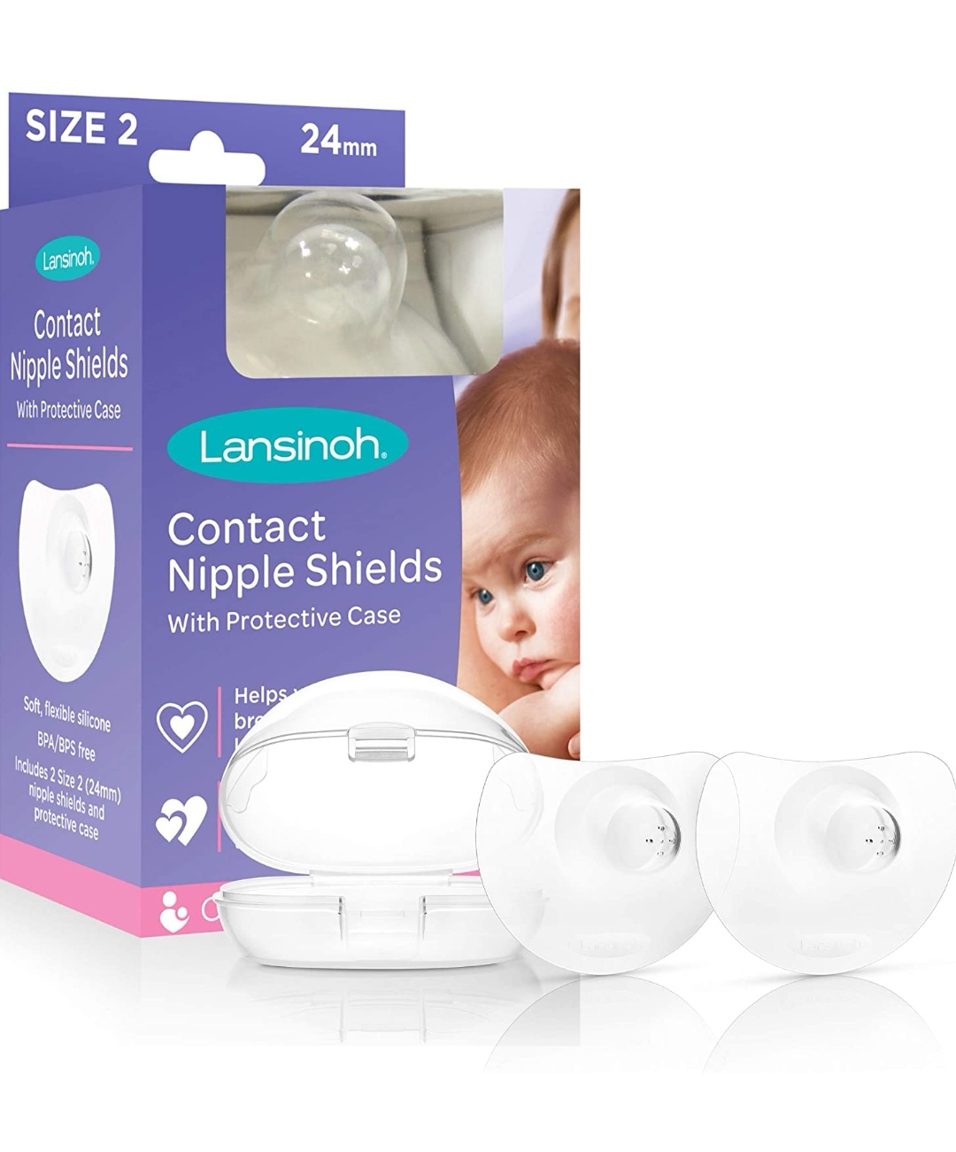 Lansinoh® Contact Nipple Shields (with Case)