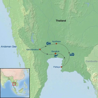tourhub | Indus Travels | Treasures of Thailand | Tour Map