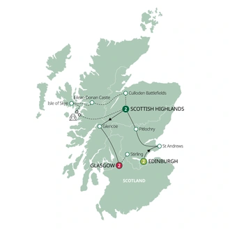 tourhub | Brendan Vacations | Best of Scotland | Tour Map