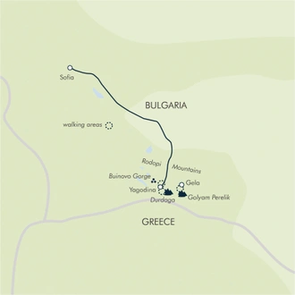 tourhub | Exodus Adventure Travels | Bulgaria: Rodopi Mountains | Tour Map