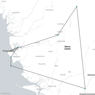 tourhub | Encounters Travel | Sierra Leone Encounters | Tour Map