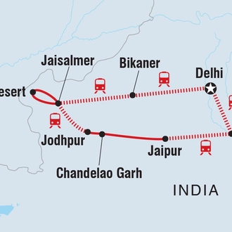 tourhub | Intrepid Travel | India: Women's Expedition | Tour Map