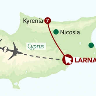 tourhub | Saga Holidays | Northern Cyprus - History in the Present | Tour Map